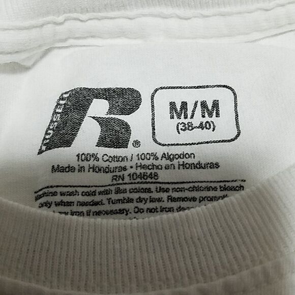 Russell White Nebraska Short Sleeve Tee (M) - Picture 3 of 3